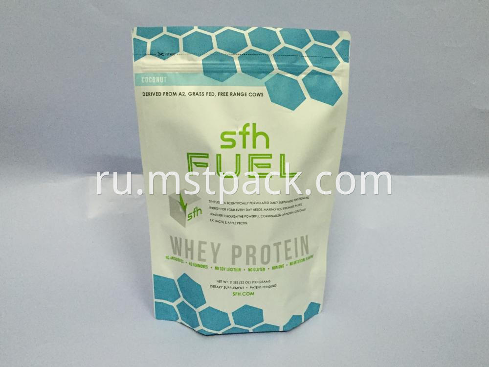 Matte Stand Up Pouch For Whey Protein